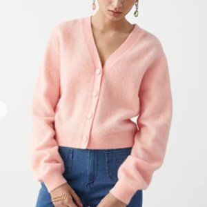 & Other Stories Alpaca V-Neck Cardigan Pink XS NWT